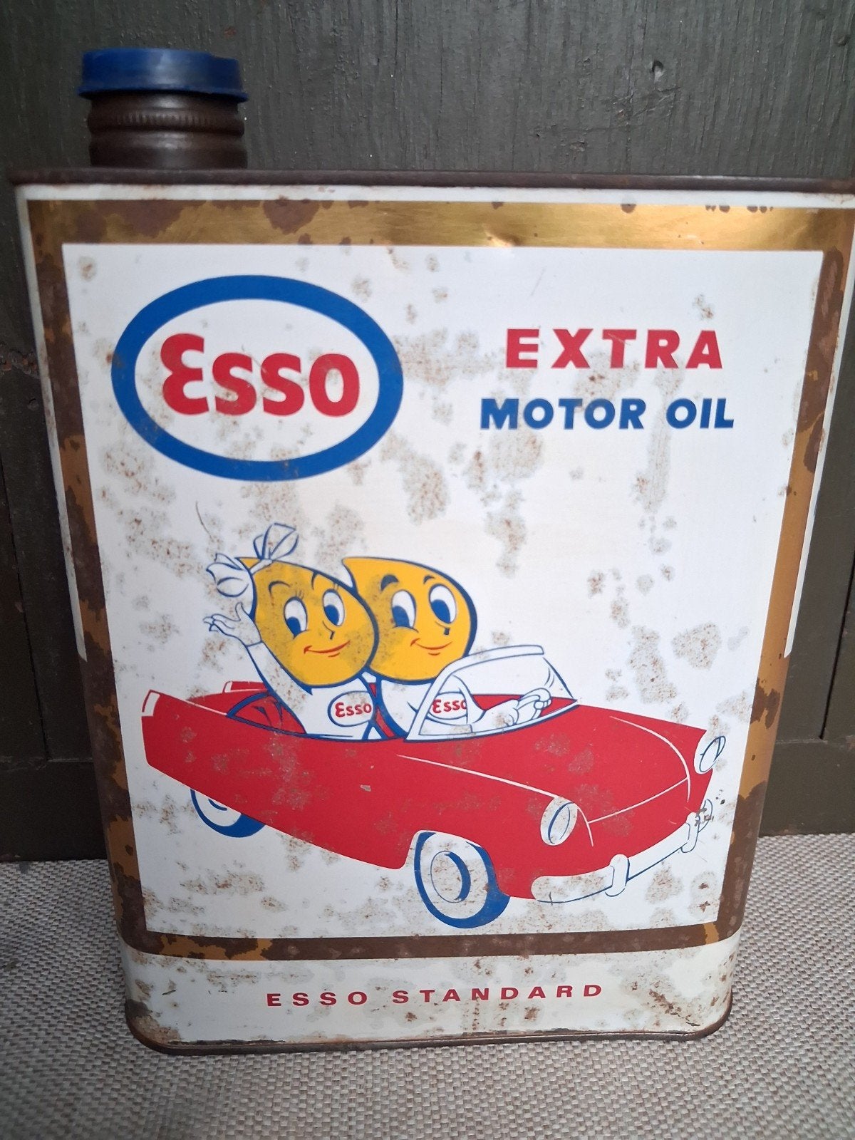 vintage olieblik ESSO, Verzamelen, Ophalen of Verzenden, Gebruikt
