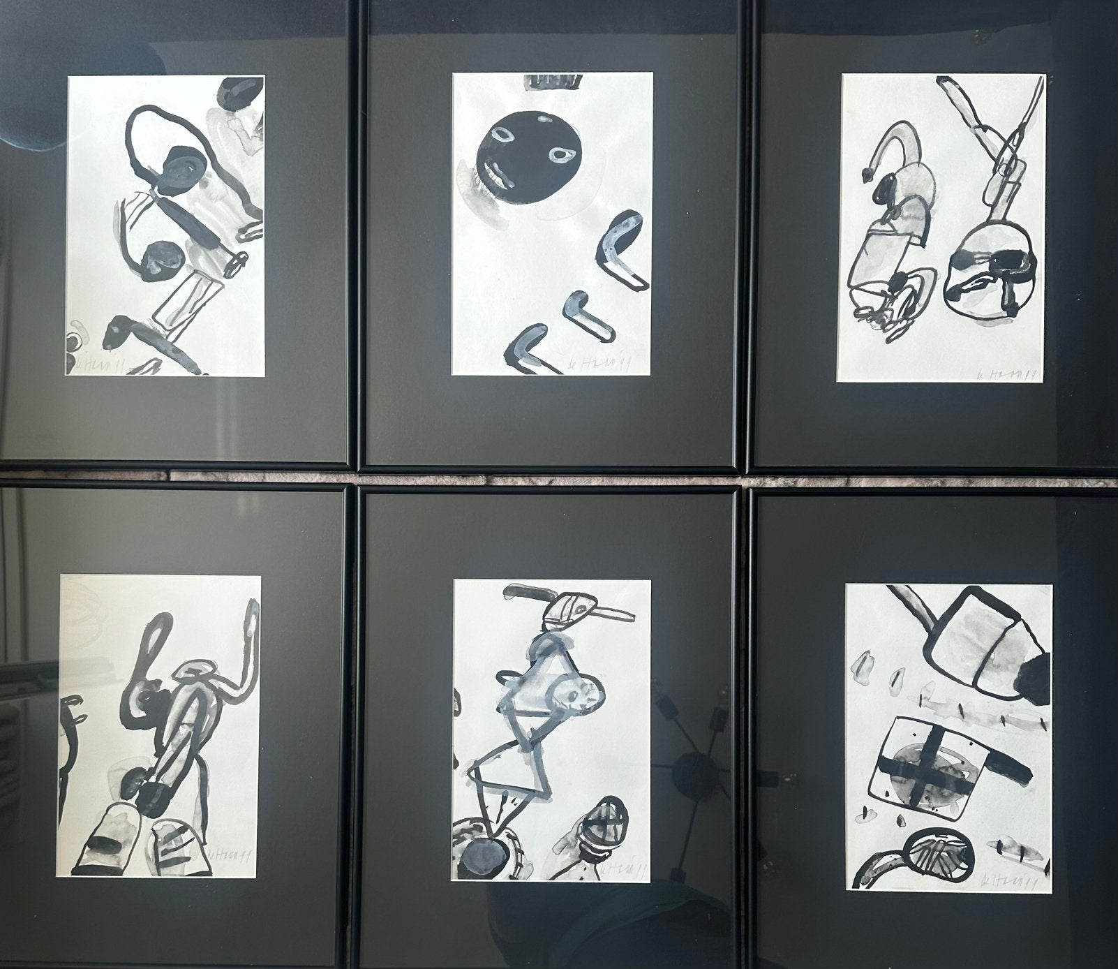 ️ Collectie van 6 originele werken – Jurjen de Haan (1999), Antiek en Kunst, Kunst | Schilderijen | Modern, Abstract, Aquarel