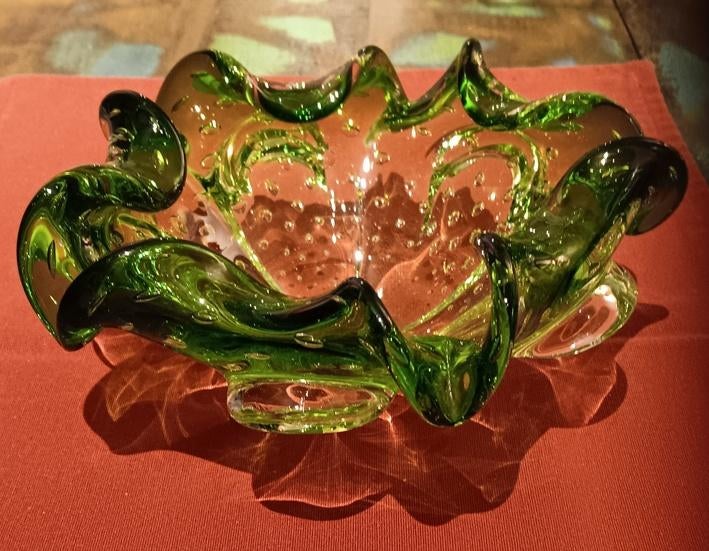 Vintage Murano schaal, Antiek en Kunst, Antiek | Glaswerk en Kristal, Ophalen of Verzenden