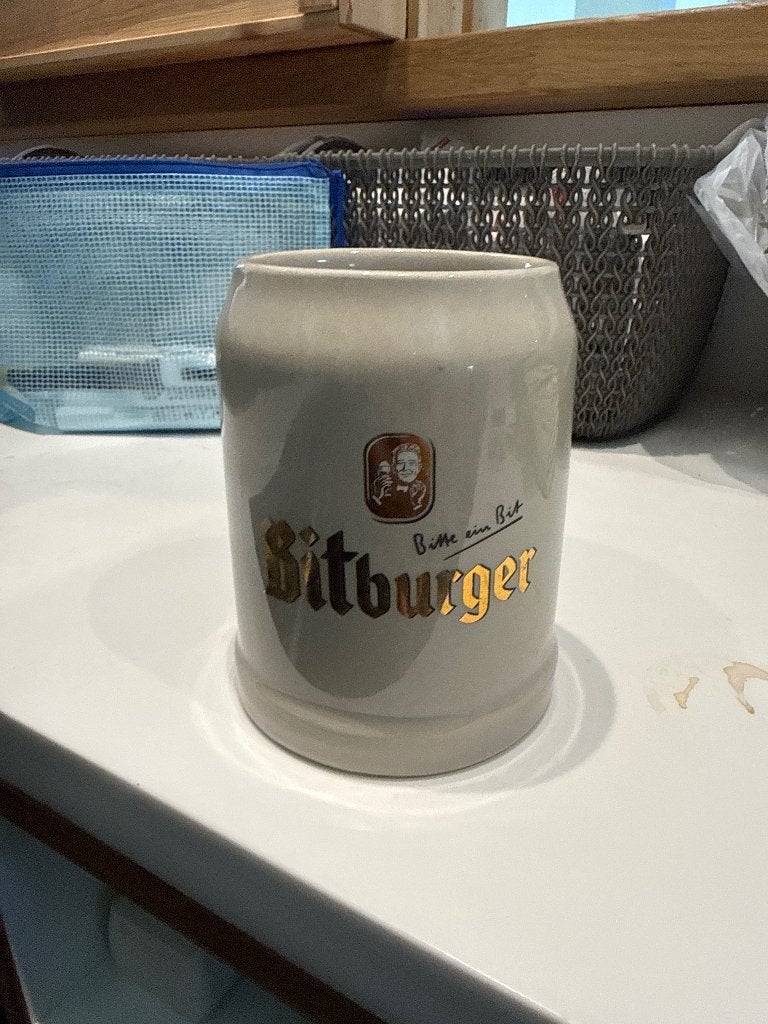 Glas bitburger kan, Verzamelen, Ophalen, Nieuw, Bierglas