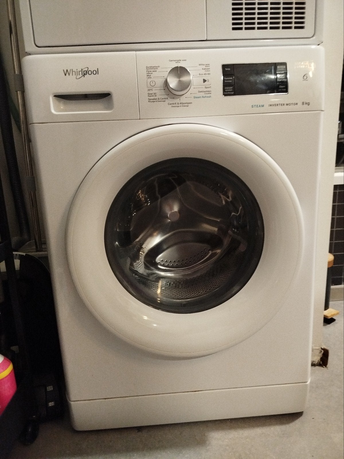 Machine à laver Whirlpool 8 kg, Elektronische apparatuur, Wasmachines, Ophalen, Gebruikt, Energieklasse A of zuiniger, 1200 tot 1600 toeren