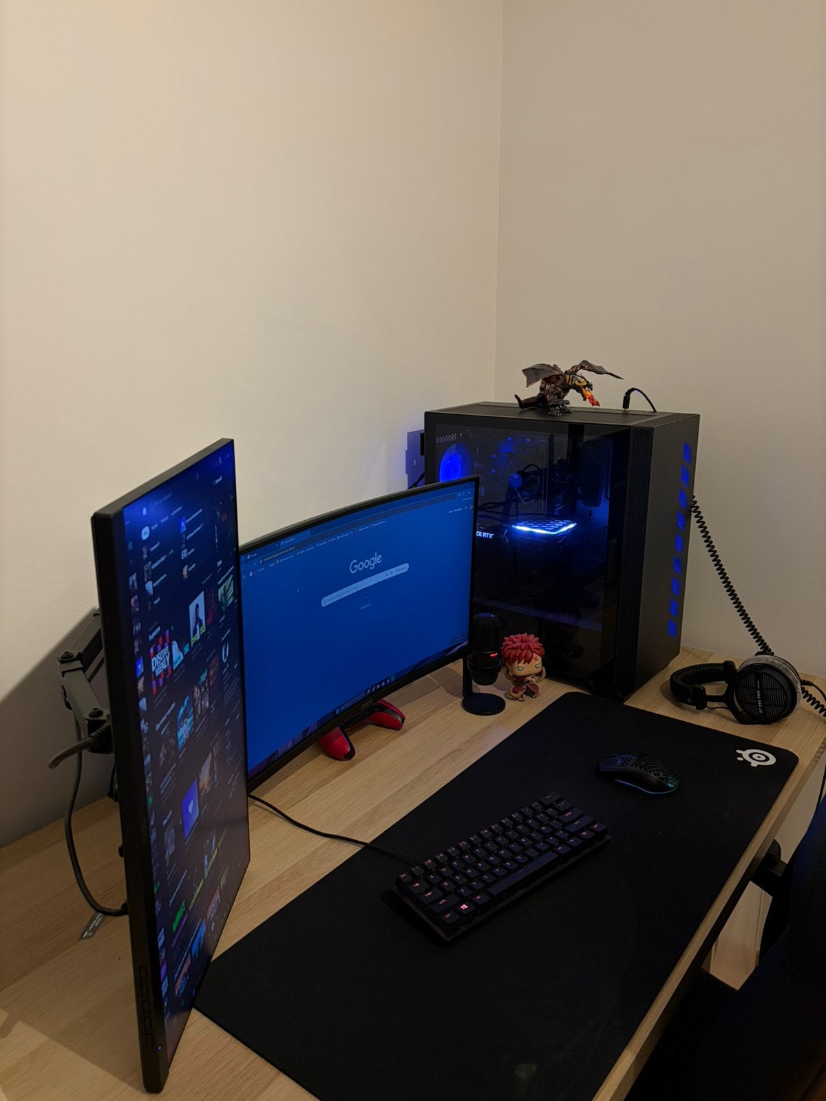 Volledige gaming setup, Computers en Software, Desktop Pc's, Zo goed als nieuw, SSD, Gaming, Ophalen