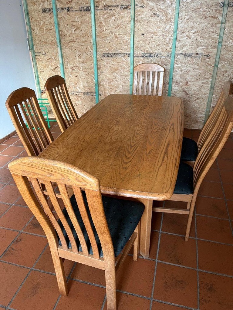 Salle à manger complète à vendre, Enlèvement, Utilisé, Chêne, 4 à 6 chaises