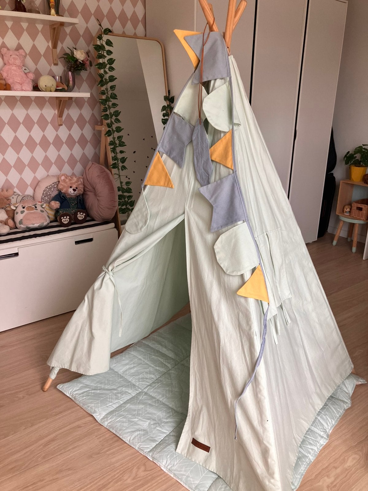 Tipi speeltent Little Dutch muntgroen, Kinderen en Baby's, Speelgoed | Speeltenten, Ophalen, Gebruikt