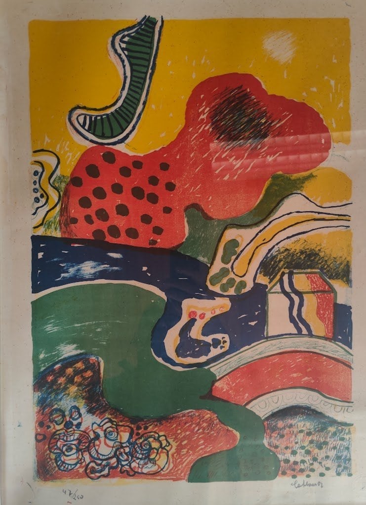 lithograph, Antiek en Kunst, Ophalen of Verzenden, Gelimiteerde oplage, Landschap