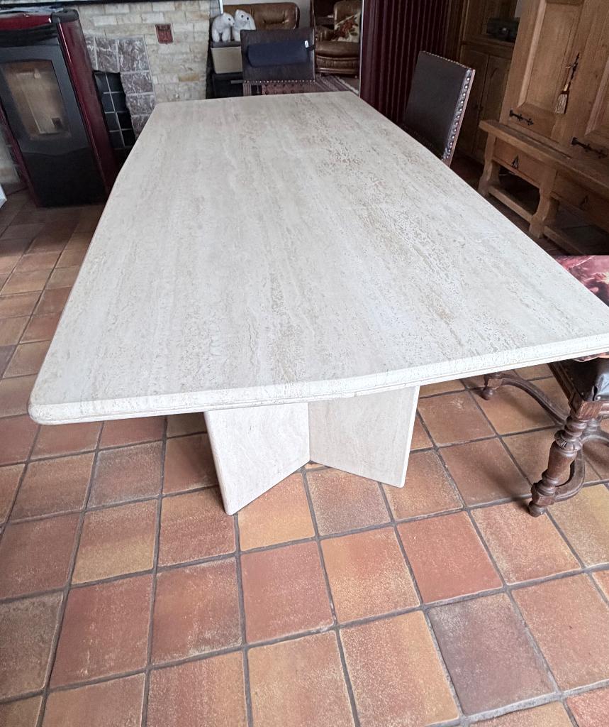 Table en travertin, Enlèvement, 150 à 200 cm, 50 à 100 cm