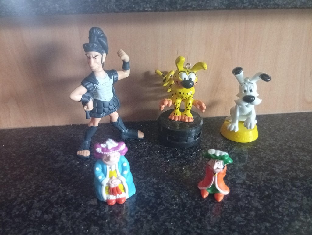 5 figurines BD (Vente à la pièce ou en lot)., Collections, Envoi, Autres personnages, Comme neuf, Statue ou Figurine