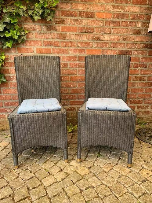 2 stoelen of tuinstoelen vincent sheppard grijsblauw -, Ophalen