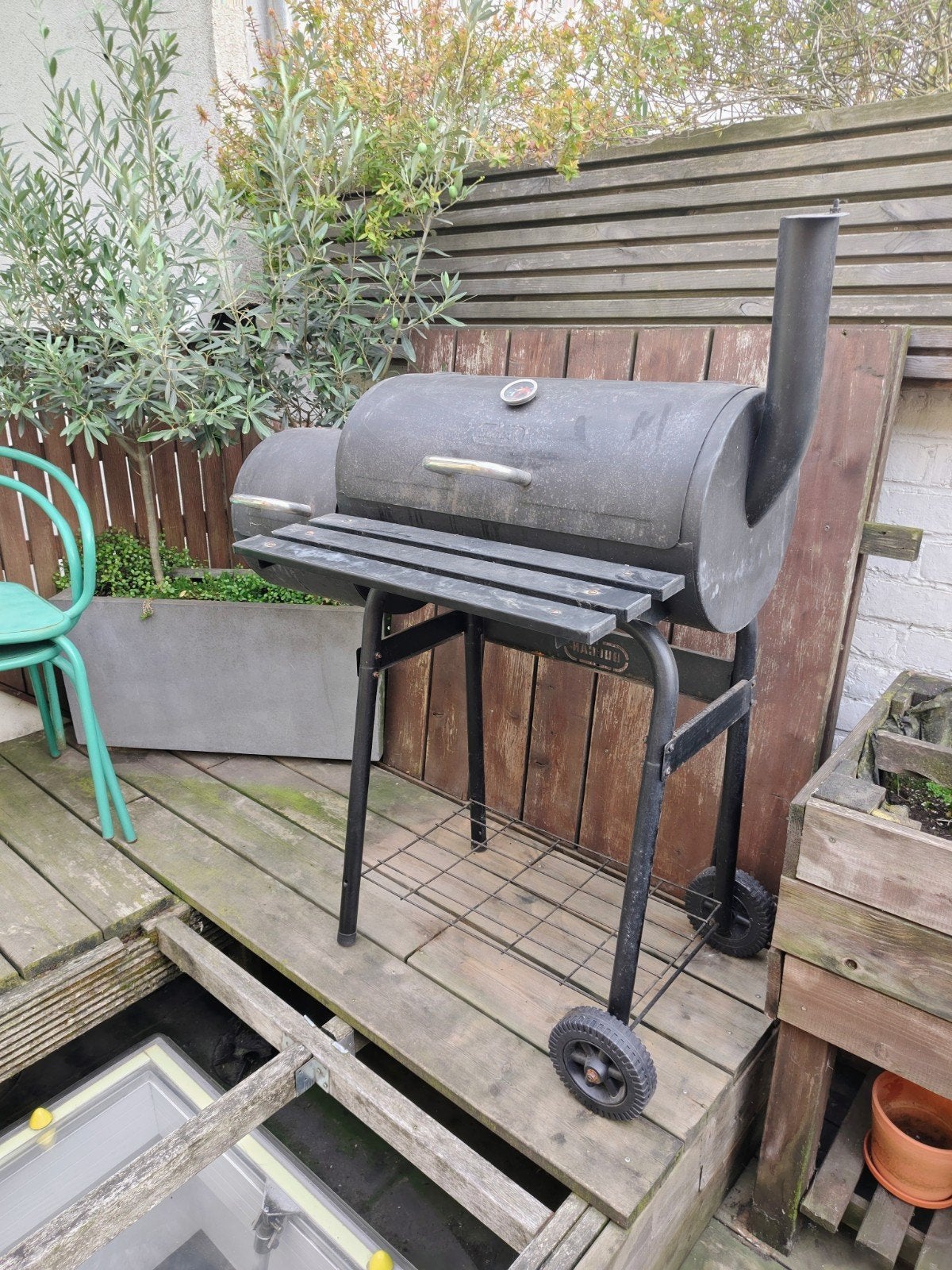 Buccan barbecue Houtskool BBQ XXL - met smoker, Jardin & Terrasse, Barbecues au charbon de bois, Enlèvement, Utilisé, Buccan