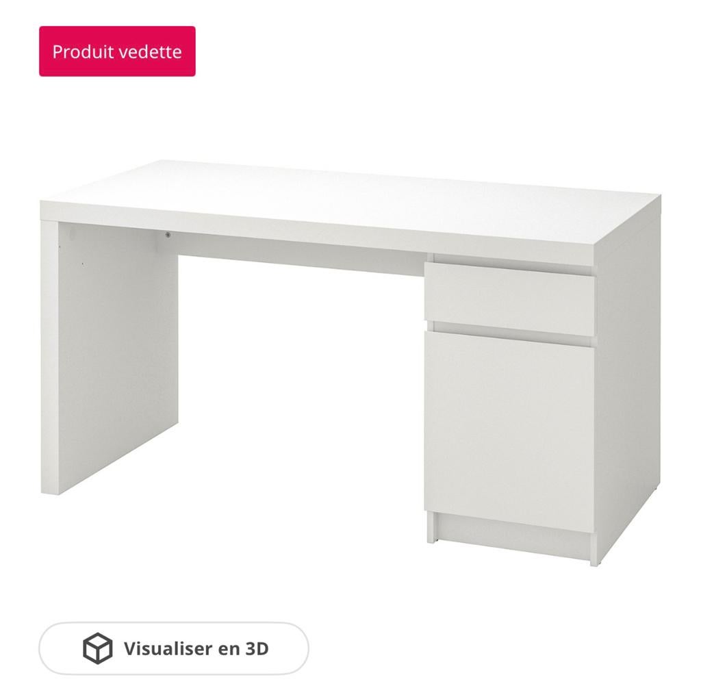 Bureau Malm En tres bon état, Enlèvement, Utilisé, IKEA