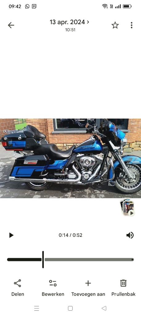 Harley Davidson ultra electra 2011, 2 cilinders, 1690 cc, Occasion, LED Verlichting