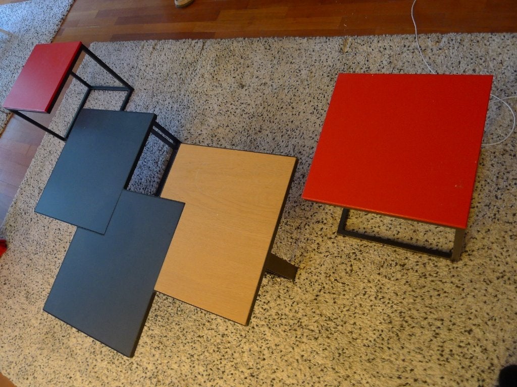 Salontafel met twee uiteinden van de fauteuil, Huis en Inrichting, Tafels | Salontafels, 100 tot 150 cm, Vierkant, 50 tot 100 cm