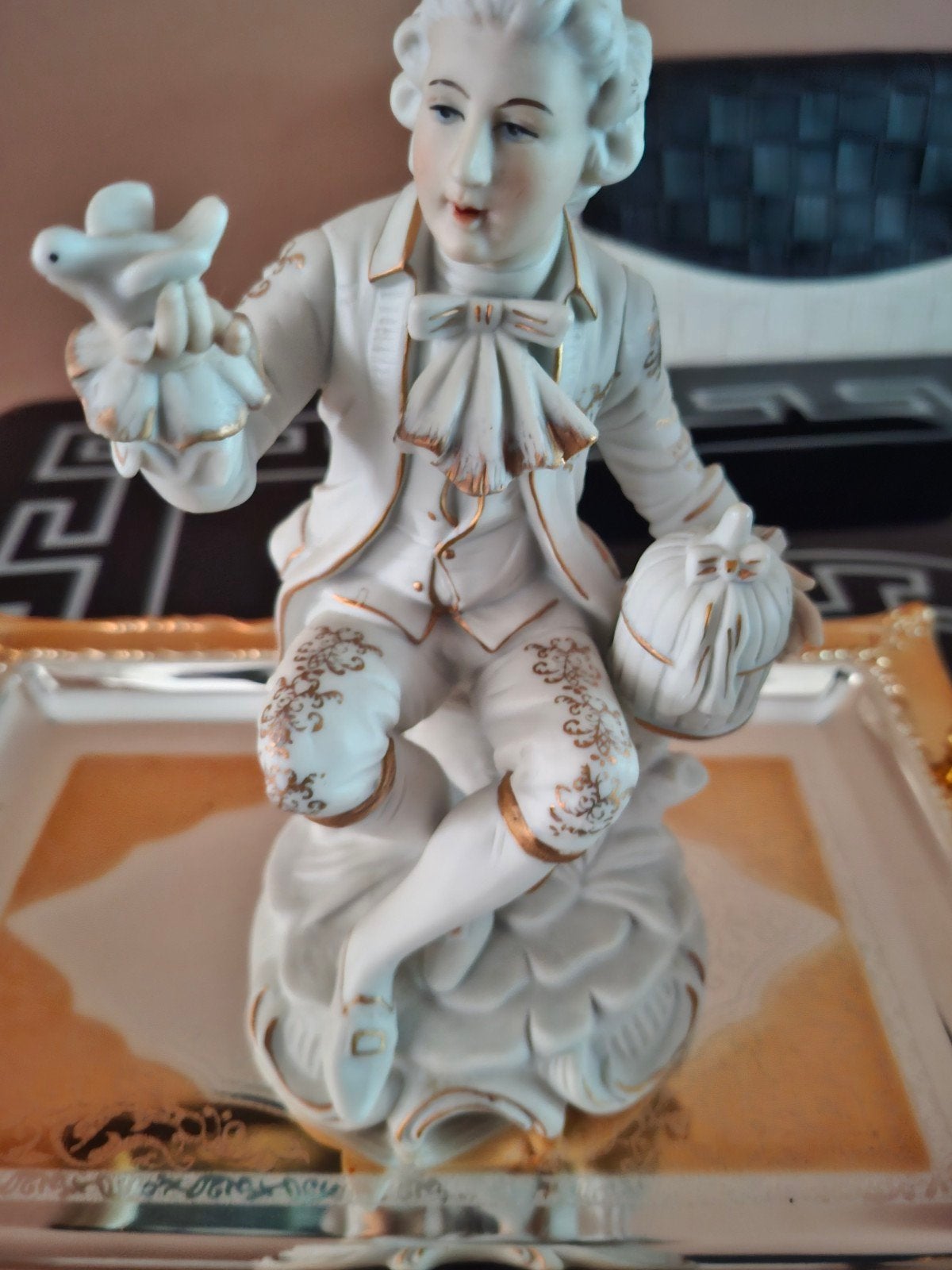 Vintage porseleinen cavalier – Lichte Thüringen, Antiek en Kunst, Ophalen