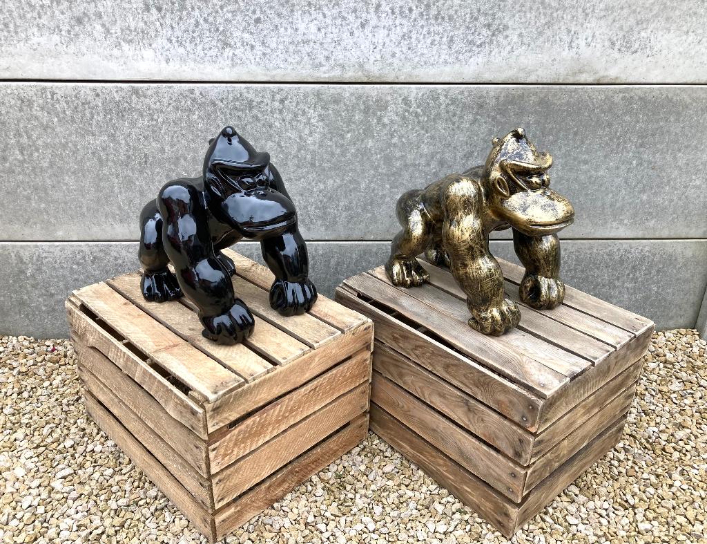 Beeld gorilla / aap H35Cm WEG = WEG, Tuin en Terras, Ophalen, Nieuw, Overige materialen, Dierenbeeld