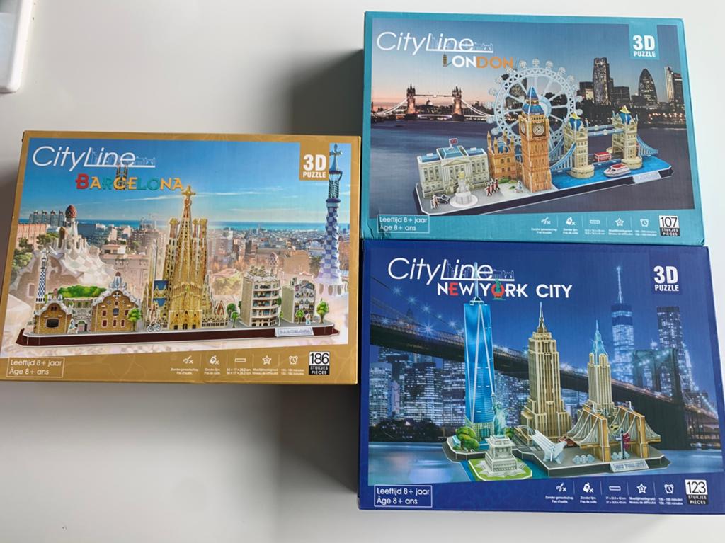3D puzzels cityline, Ophalen, Gebruikt, Legpuzzel