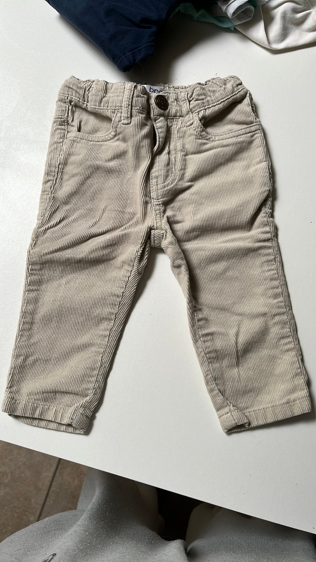 Beige broek maat 80, Kinderen en Baby's, Ophalen, Zo goed als nieuw