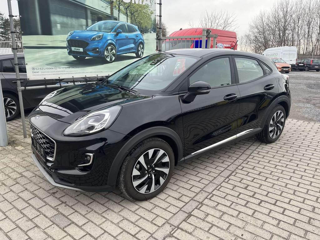 Ford Puma Ecoboost mHEV Titanium (bj 2024), Stof, Hybride Elektrisch/Benzine, USB, 999 cc