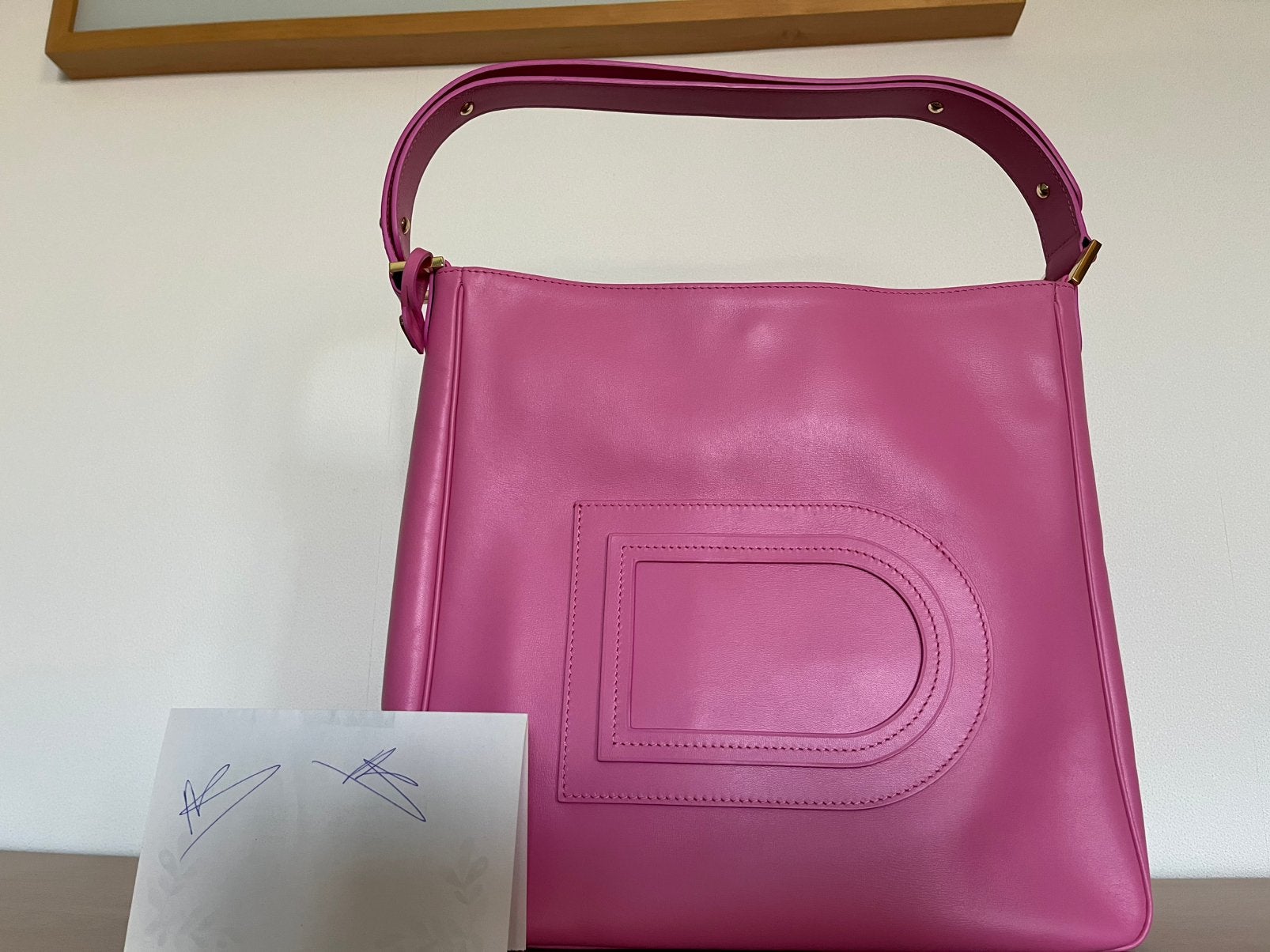 Splinternieuwe Delvaux Louise Hobo MM Allure flamingo, Enlèvement, Neuf