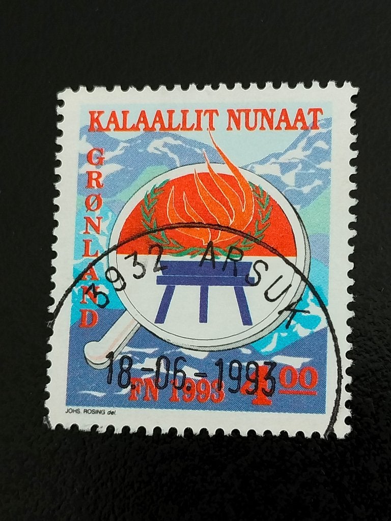 Groenland 1993 - Nations Unies, Peuples autochtones, Envoi, Danemark, Affranchi