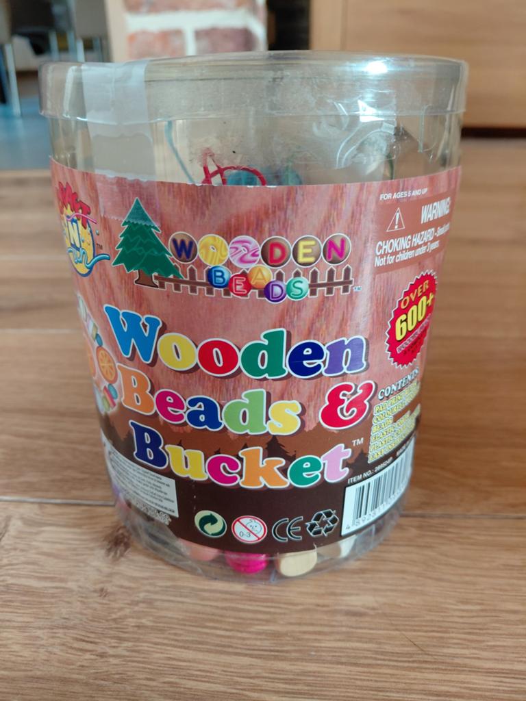 Houten kralen met elastiek, Ophalen of Verzenden