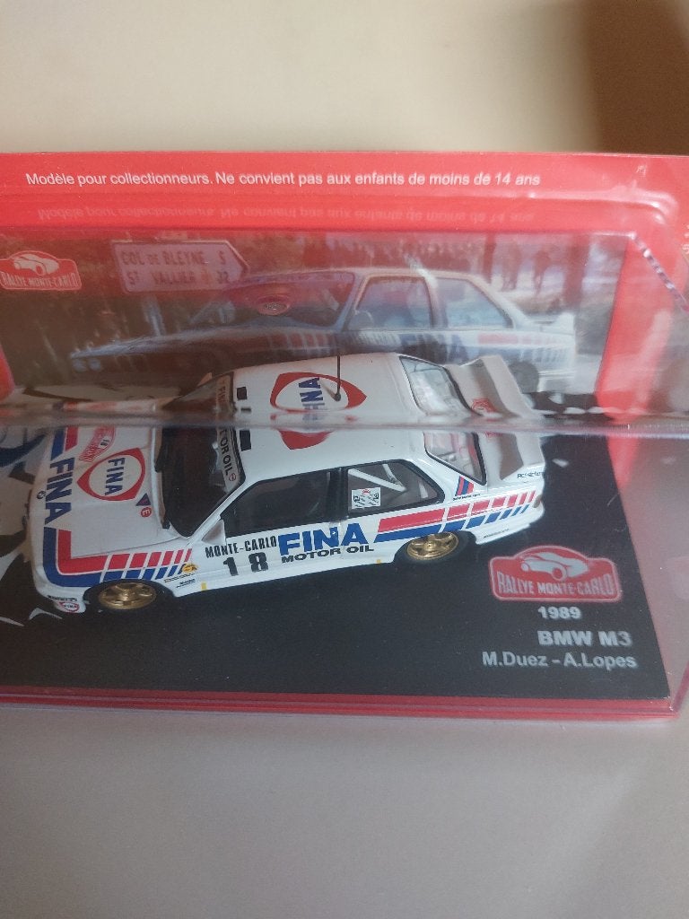 Miniatuur 1/43 BMW M3 E30 Fina Monte Carlo Rally 1989, Verzenden, Nieuw, Auto, Overige merken