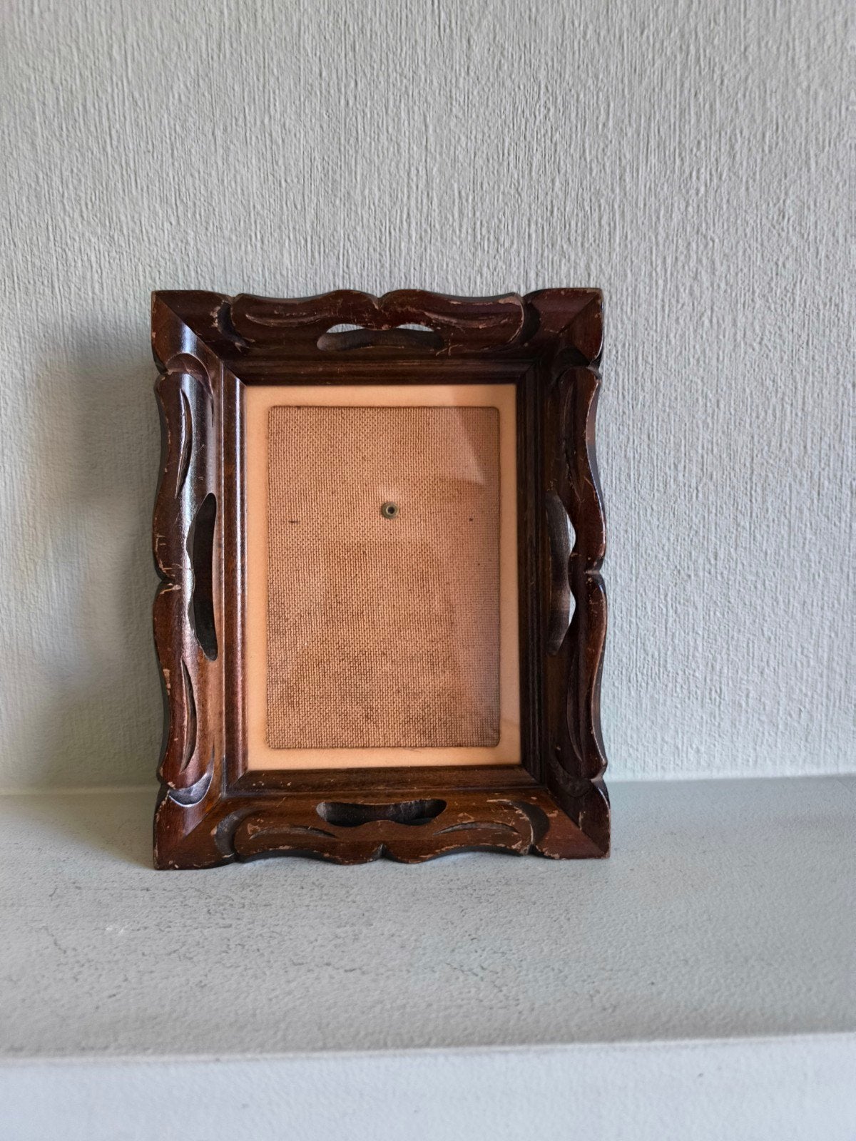 Vintage houten fotolijst, Ophalen of Verzenden, Glas, Fotolijst