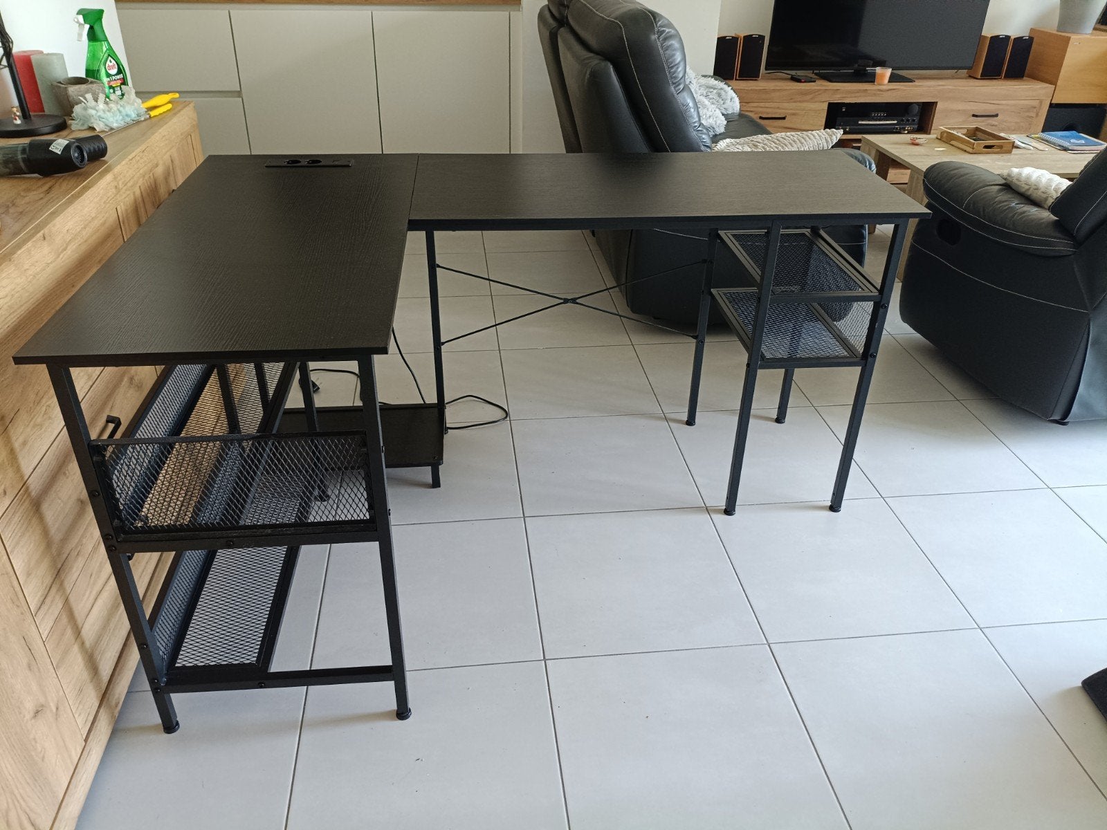Bureau en L structure métallique, Enlèvement
