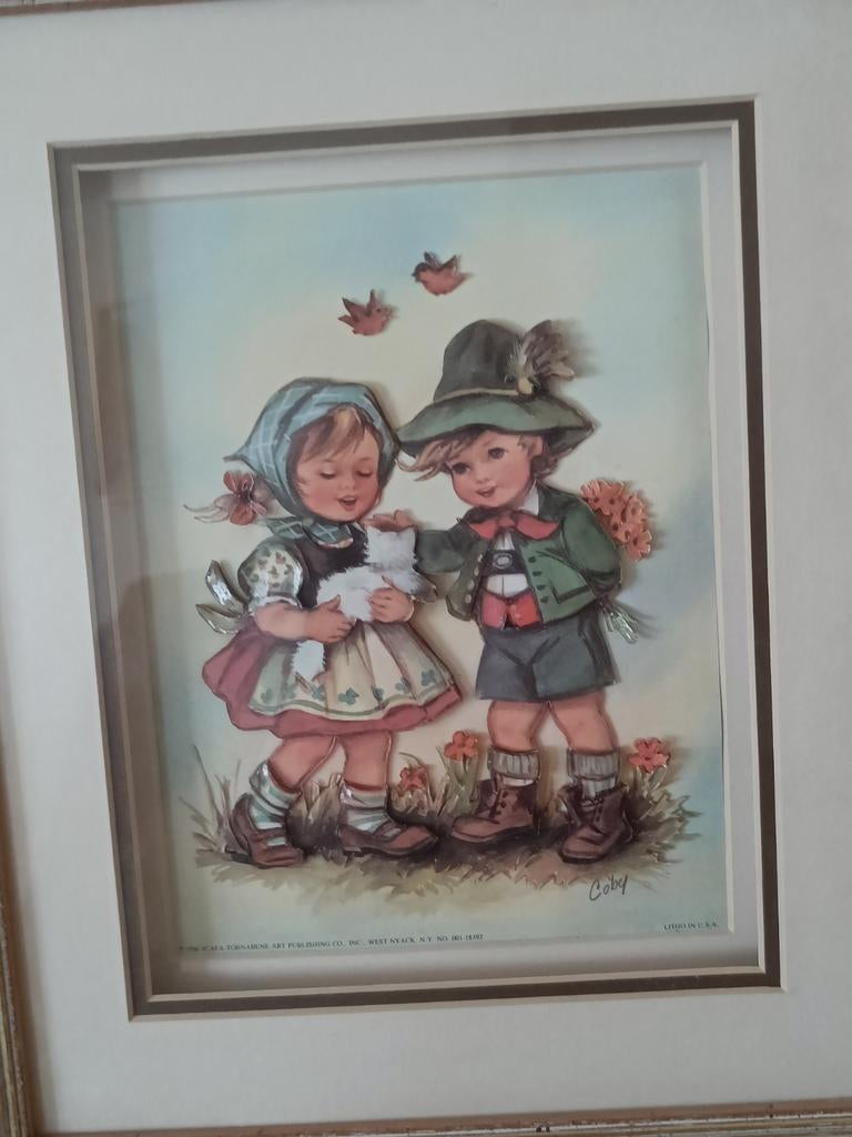 Vintage schilderij hummel, Ophalen, Schilderij