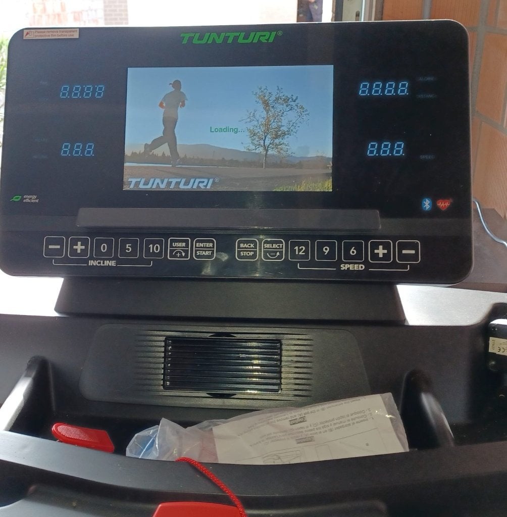 Tunturi T85 Endurance loopband + REHA rails, Jambes, Tapis roulant, Comme neuf, Enlèvement