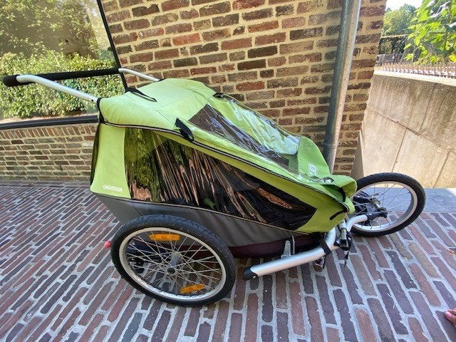 Fietscar Croozer voor 2 kinderen, Ophalen, Gebruikt, Minder dan 20 kg, Opvouwbaar