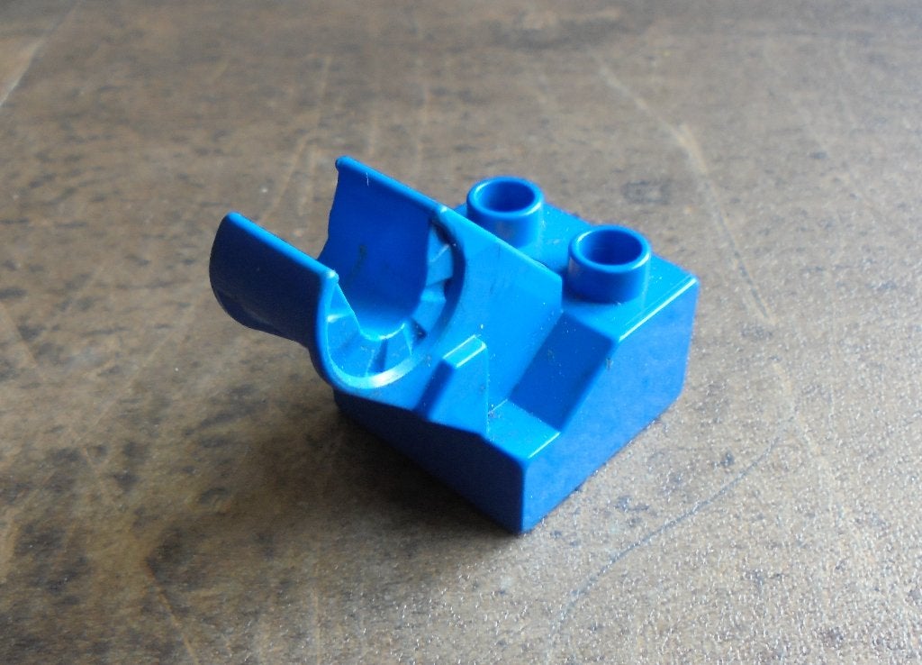 Lego Duplo Toolo Brick 2x2 with Angled Clip End (zie foto's), Enlèvement ou Envoi, Utilisé, Duplo, Briques en vrac