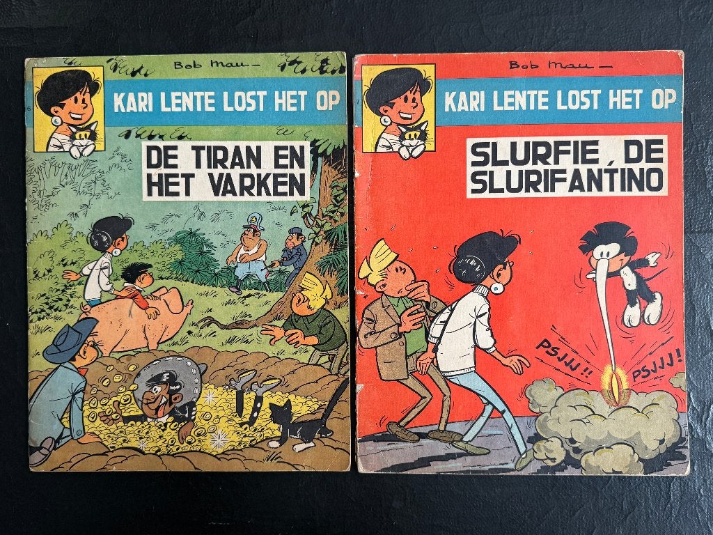 SC Kari Lente nr 6 & 7 - 1e druk (1966), Boeken, Gelezen, Bob Mau, Ophalen of Verzenden, Meerdere stripboeken