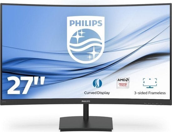 Moniteur Philips 271E1SCA LCD incurvé Full HD, Computers en Software, Monitoren, Zo goed als nieuw, 61 t/m 100 Hz, HDMI, VGA, Ingebouwde speakers