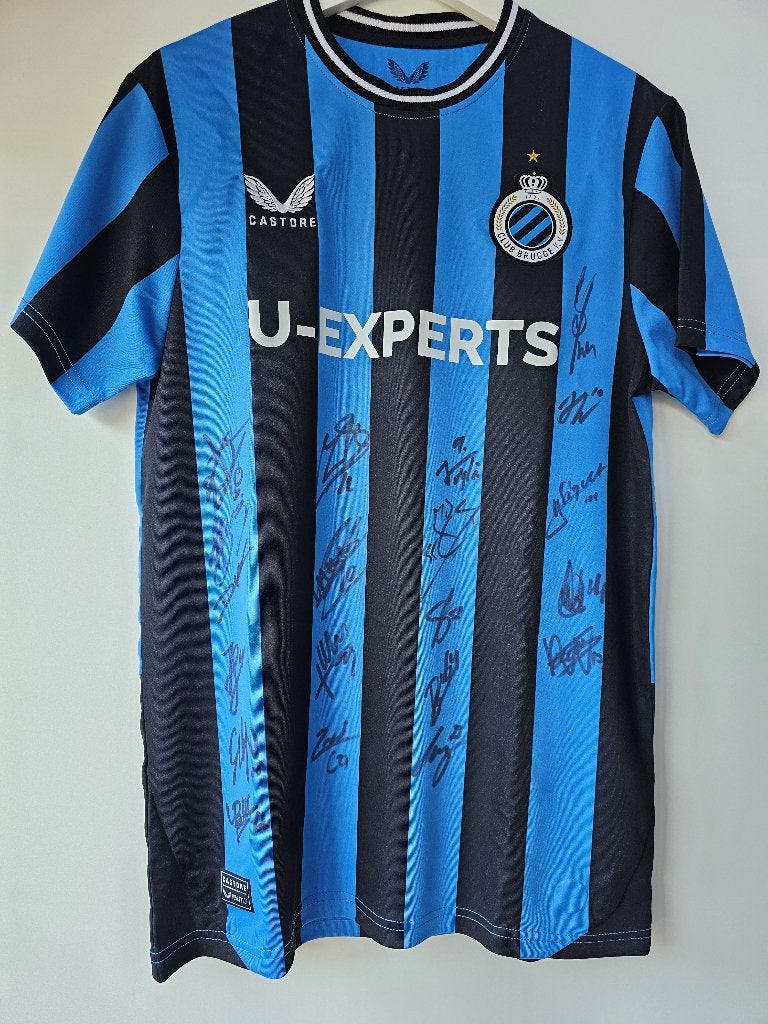 Gesigneerd Shirt Club Brugge (Vanaken, Jutglà, Tzolis,...), Verzamelen, Ophalen of Verzenden, Zo goed als nieuw, Shirt
