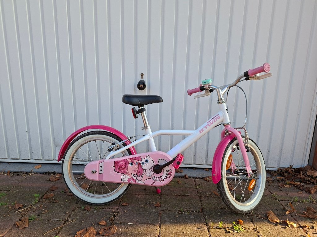 kinderfiets meisje BTwin 16" Docto Girl 500, Fietsen en Brommers, Ophalen, Btwin Decathlon, Schijfrem, 16 tot 20 inch