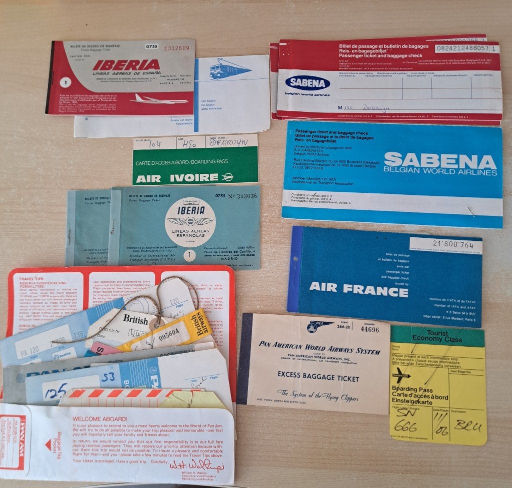 Vliegtuigtickets van verschillende maatschappijen, Ophalen of Verzenden