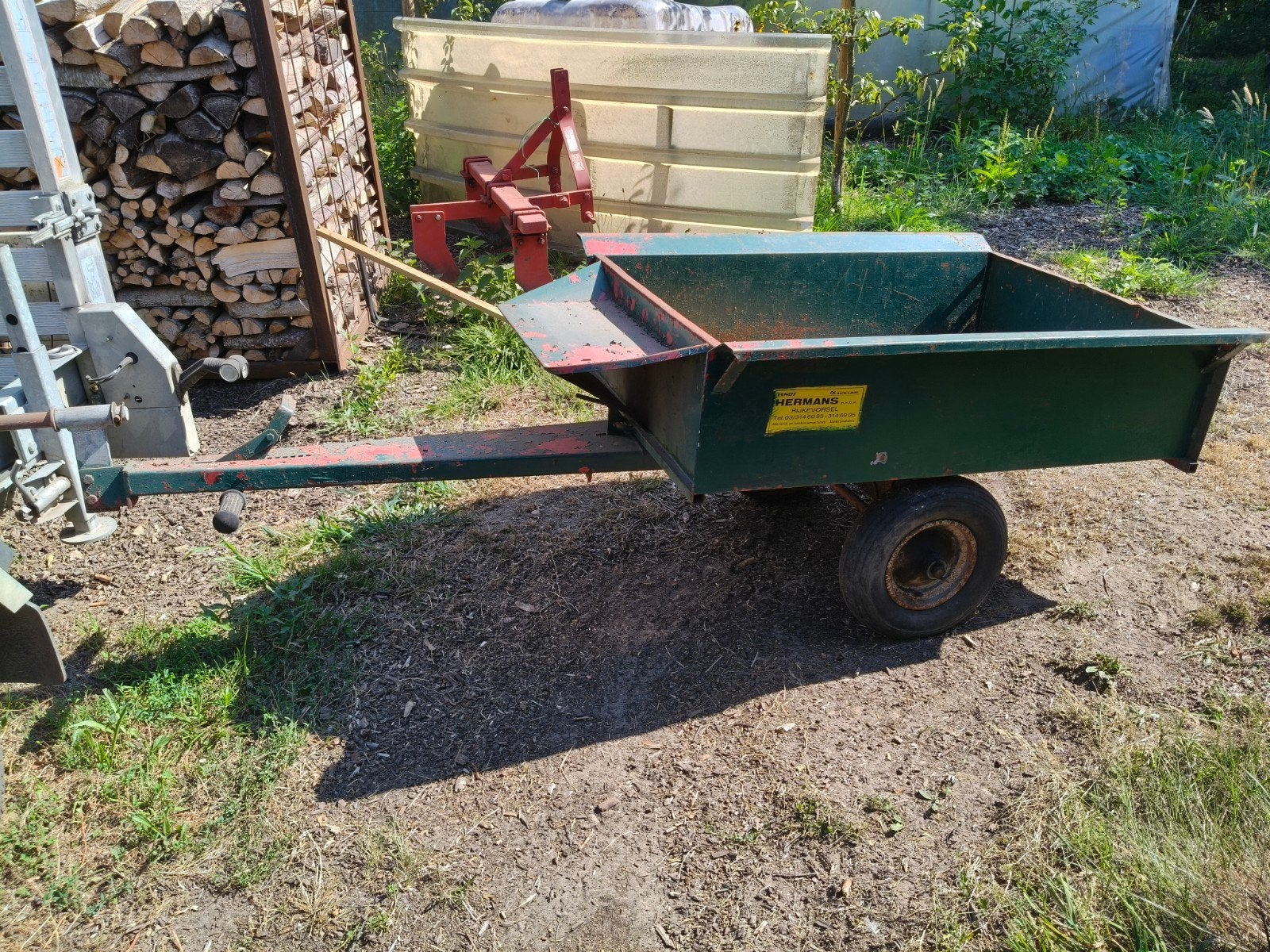 Kipwagen voor motoculteur, Ophalen