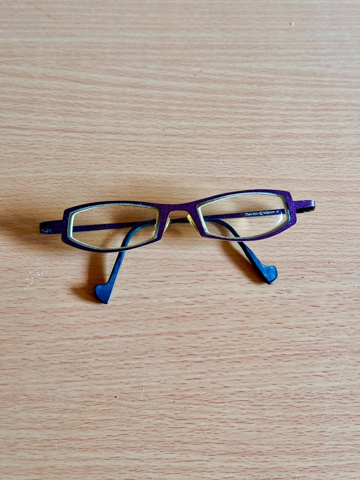 Damesbril Theo vintage retro frame, Ophalen, Gebruikt, Paars, Bril