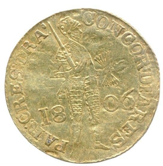 Utrecht Gouden Dukaat 1806, Postzegels en Munten, Ophalen of Verzenden, Goud