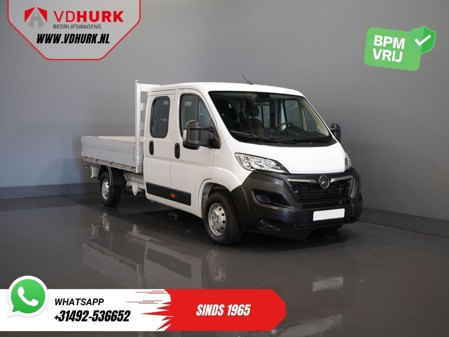 Opel Movano 2.2 140 pk DC Dubbel Cabine Open Laadbak/ 7 Pers, Auto's, Bestelwagens en Lichte vracht, Wit, Bedrijf, Electronic Stability Program (ESP)