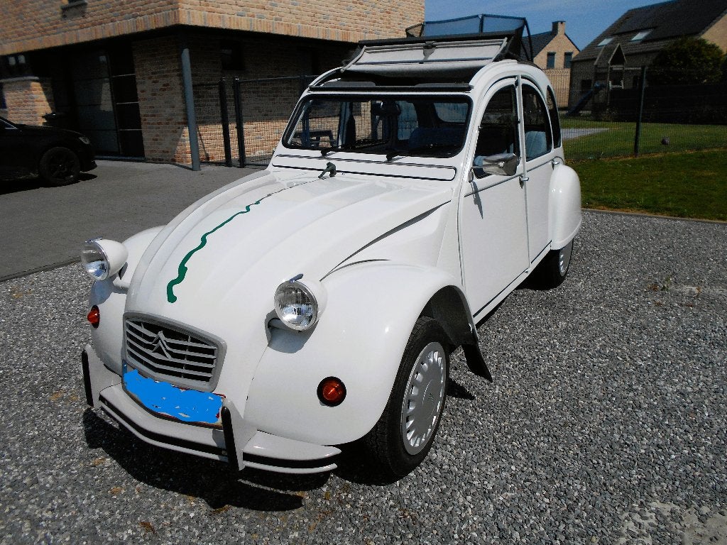 CITROËN 2CV, Auto's, Citroën, Particulier, 2CV, Benzine, 5 deurs, Handgeschakeld, Wit, Blauw, Overige bekleding, Voorwielaandrijving