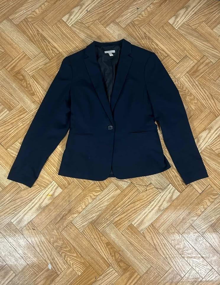 H&M marineblauw blazerjack voor dames, maat 36 (S), Kleding | Dames, Jasjes, Kostuums en Pakken, Zo goed als nieuw, Kostuum of Pak