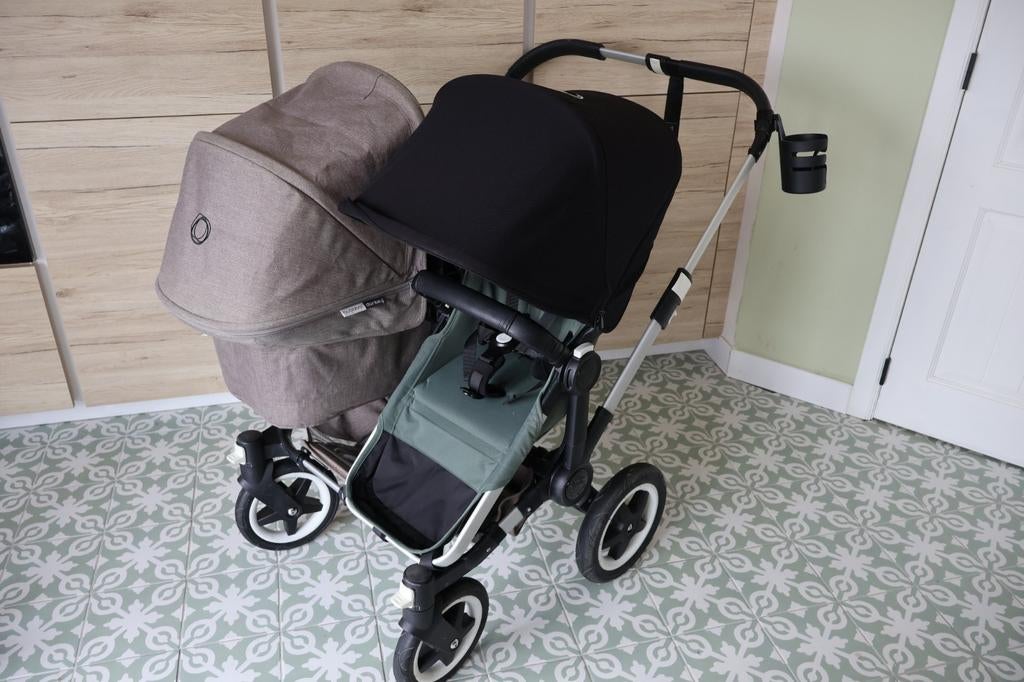 Bugaboo donkey duo, Kinderen en Baby's, Kinderwagens en Combinaties, Gebruikt, Bugaboo, Verstelbare duwstang, Ophalen