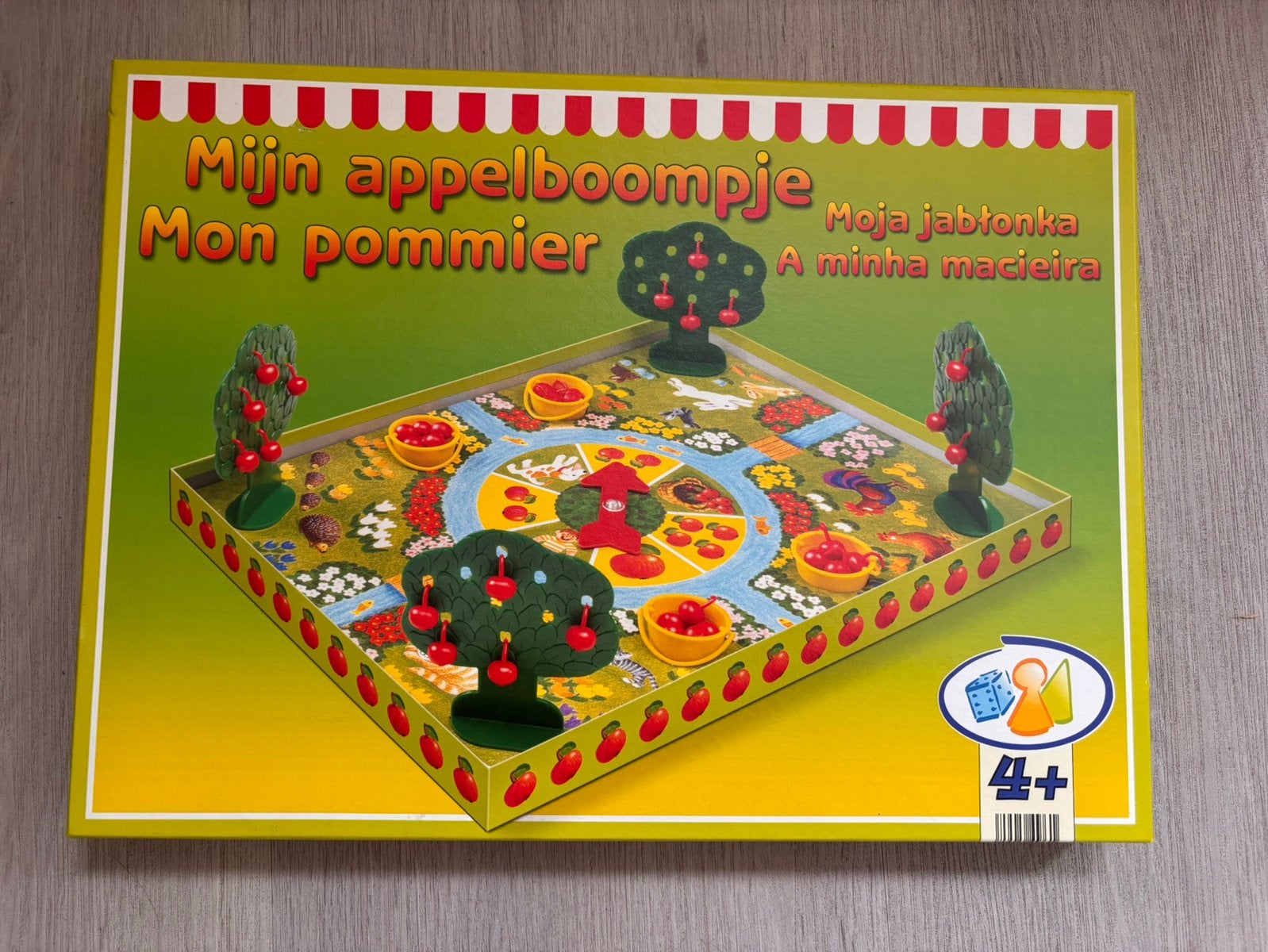 Gezelschapsspel “Mijn appelboompje”, Hobby en Vrije tijd, Gezelschapsspellen | Overige, Drie of vier spelers, Ophalen, Zo goed als nieuw