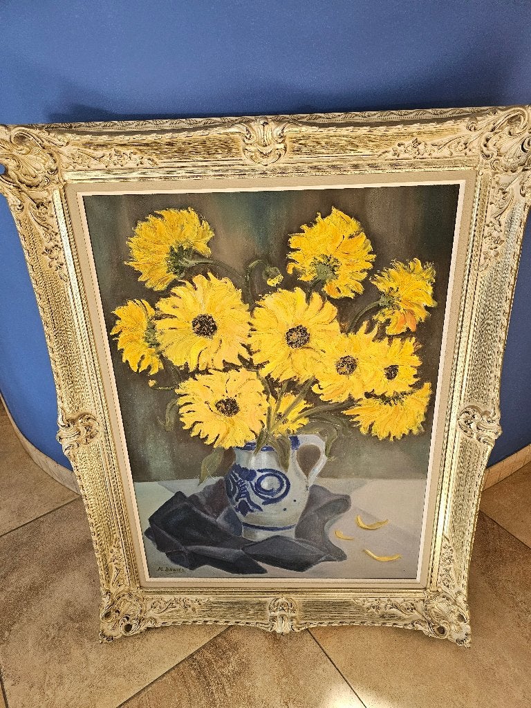schilderij, Ophalen, Klassiek, Bloemen, Doek