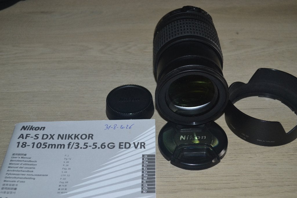 nikon af-s 18-105 dx g ed VR goede werking, Handmatige focus, Nikon, Zo goed als nieuw, Nikon F-mount