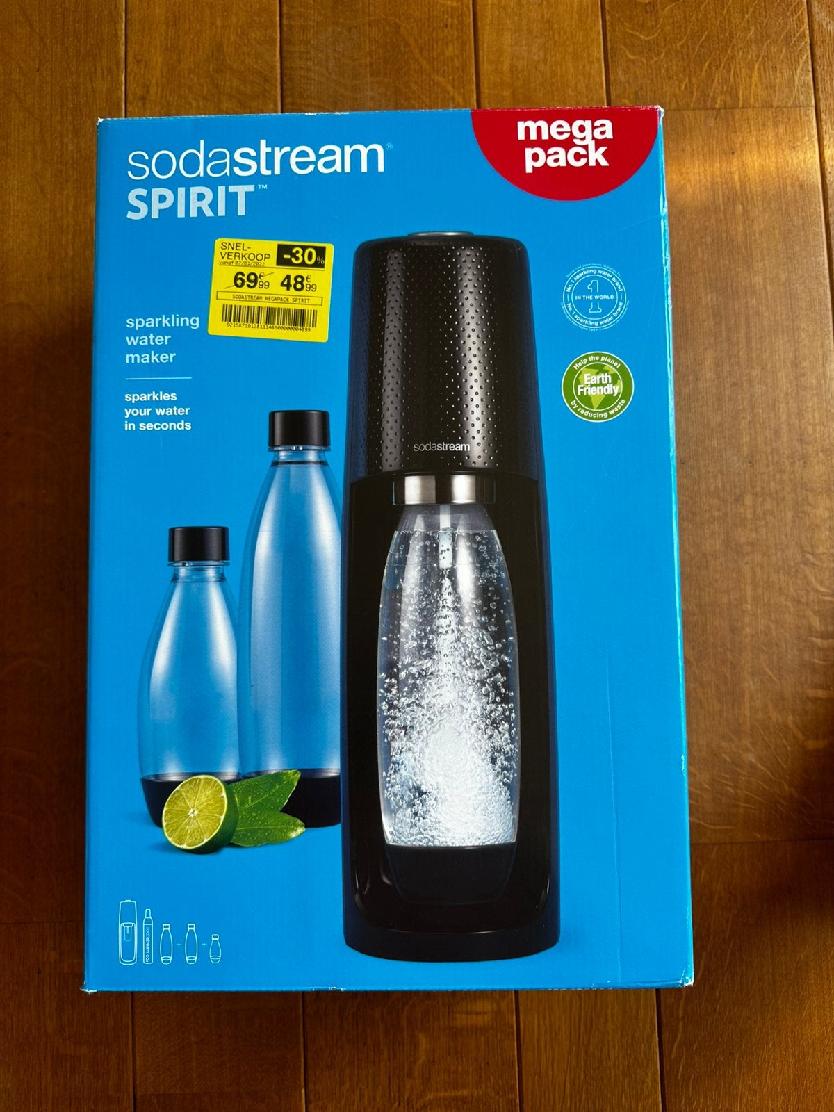 SodaStream Spirit – Zwart – Originele doos, Electroménager, Machines à eau pétillante, Enlèvement, Comme neuf