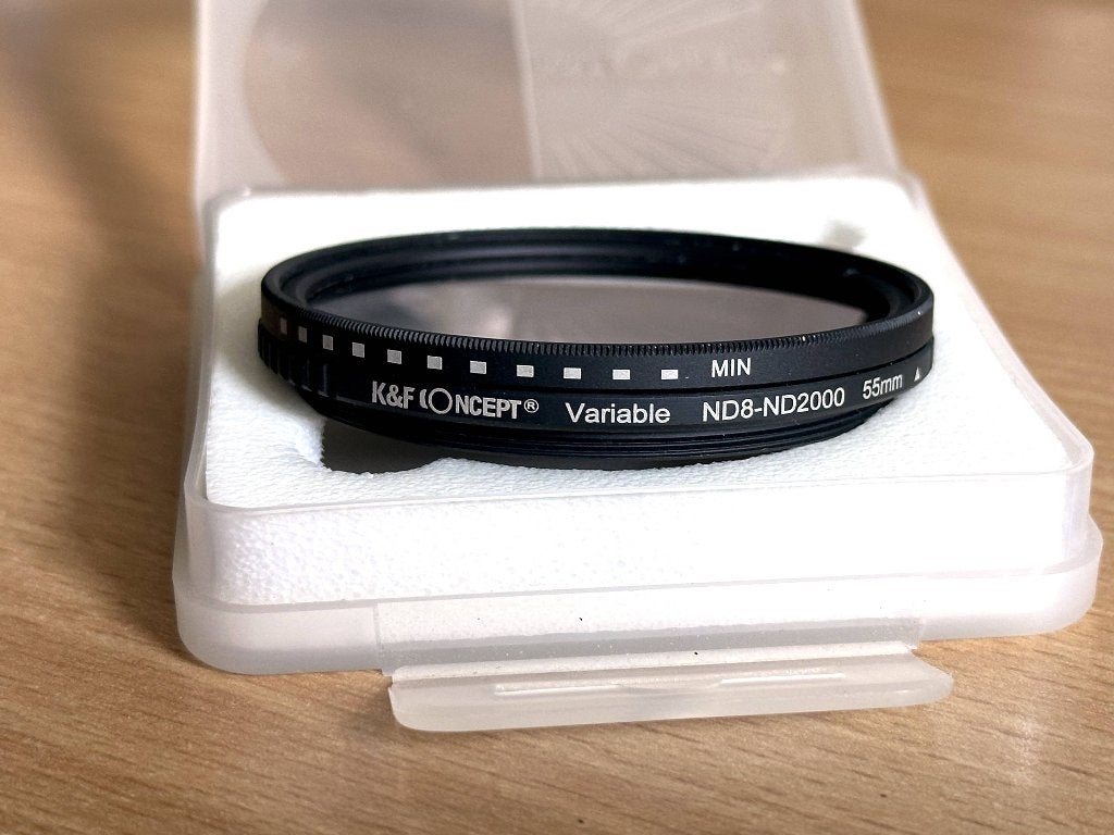 Filtre Nd variable K&F Concept 55 mm ND8-ND2000, TV, Hi-fi & Vidéo, K&F Concept, Étui de rangement inclus, 50 à 60 mm, Comme neuf