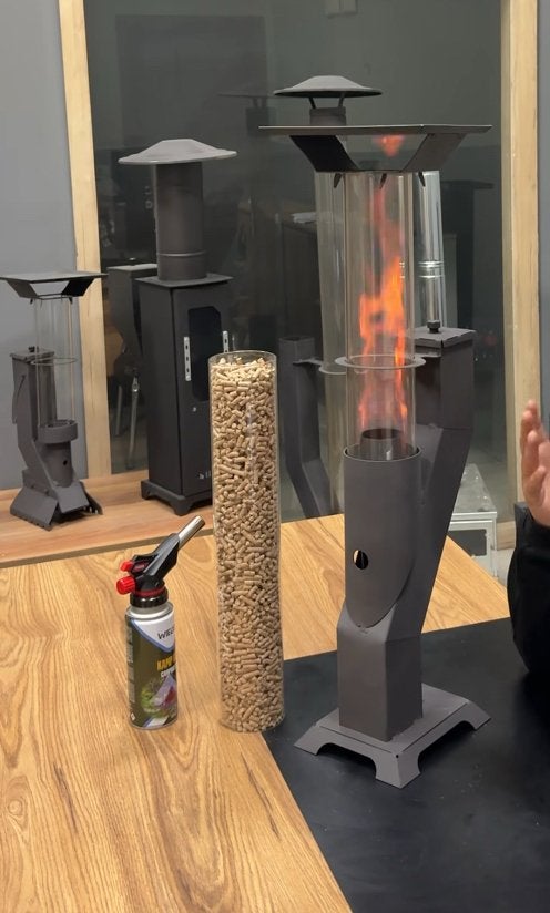 Pelletkachel 90 cm, Ophalen of Verzenden, Zo goed als nieuw, Pelletkachel