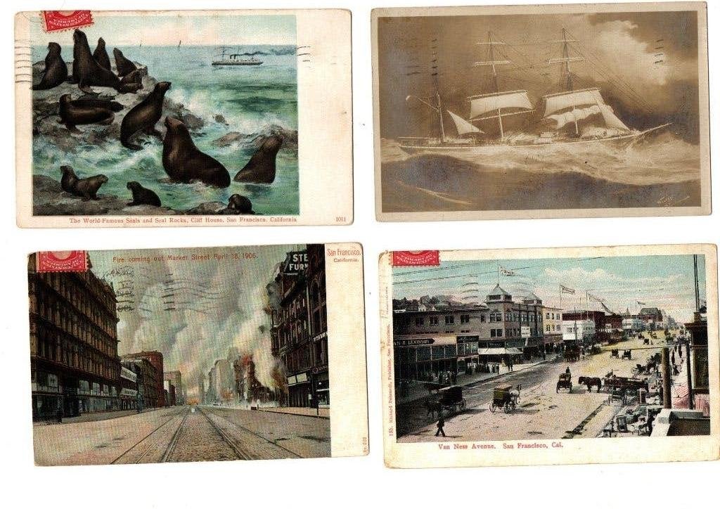 CARTES POSTALES ANCIENNES AMÉRIQUE 1908, Envoi, Avant 1920, Affranchie, Hors Europe